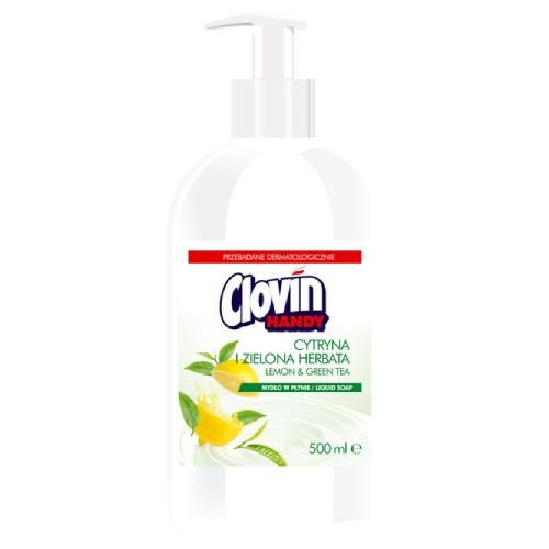Zdjęcie produktu - Clovin Handy Mydło w płynie Cytryna i Zielona Herbata, 500ml