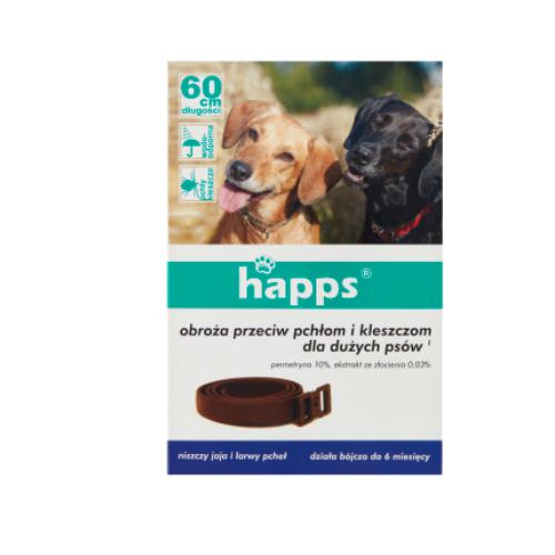 Zdjęcie produktu - HAPPS Obroża przeciw pchłom i kleszczom dla dużych ps&oacute;w, 60cm