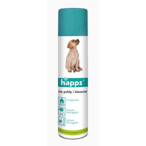 Zdjęcie produktu - HAPPS Spray na pchły i kleszcze dla ps&oacute;w, 250ml