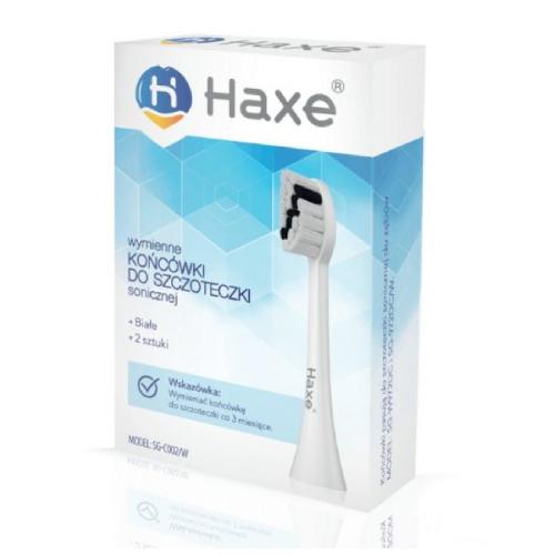 Zdjęcie produktu - HAXE Końc&oacute;wki do szczoteczki sonicznej SG-W972DC białe, 2 szt.