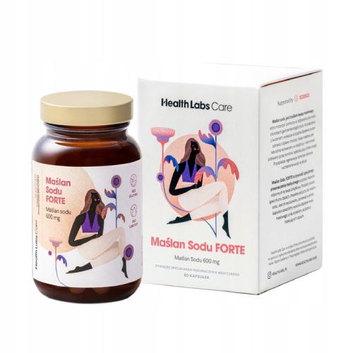 Zdjęcie produktu - Health Labs Care Maślan Sodu Forte, 60 kaps. - do stosowania przy zespole jelita drażliwego (IBS)