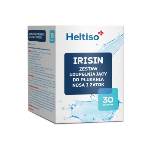 Zdjęcie produktu - Heltiso Irisin Zestaw uzupełniający do płukania nosa i zatok, 30 saszetek USZKODZONE KARTONOWE OPAKOWANIE