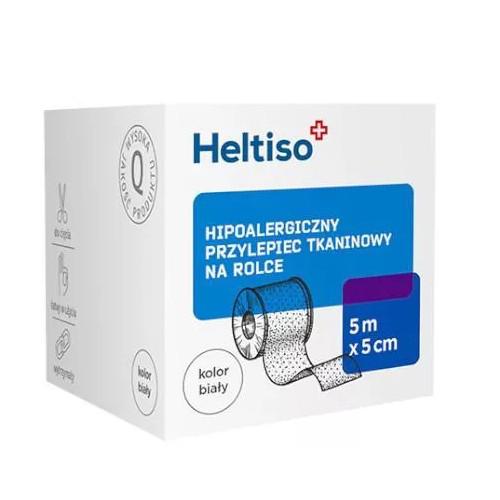 Zdjęcie produktu - Heltiso Przylepiec tkaninowy 5m x 5cm, 1 sztuka