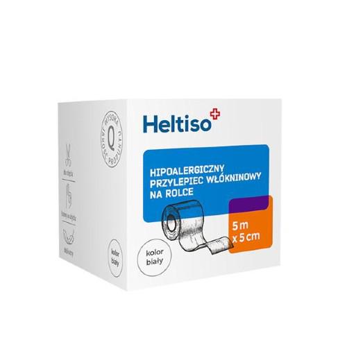 Zdjęcie produktu - Heltiso Przylepiec wł&oacute;kninowy, 5m x 5cm, 1szt. (rolka)