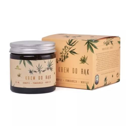 Zdjęcie produktu - HEMPKING Konopny krem do rąk z CBD o zapachu wanilii i pomarańczy, 50ml