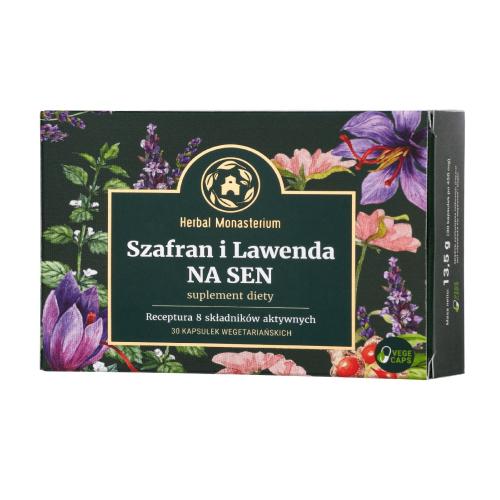 Zdjęcie produktu - Herbal Monasterium Szafran i Lawenda na sen, 30 kapsułek