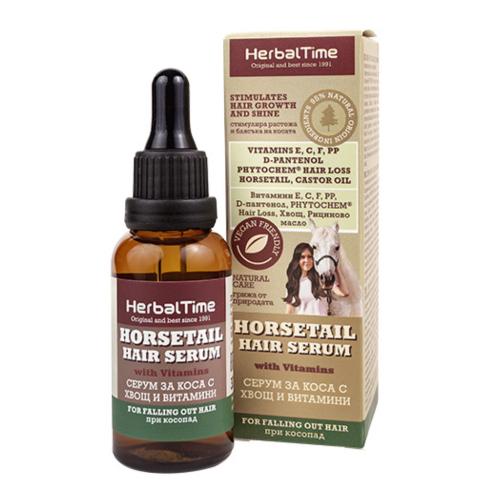 Zdjęcie produktu - Herbal Time Horsetail Serum do włos&oacute;w ze skrzypem polnym i witaminami, 30 ml