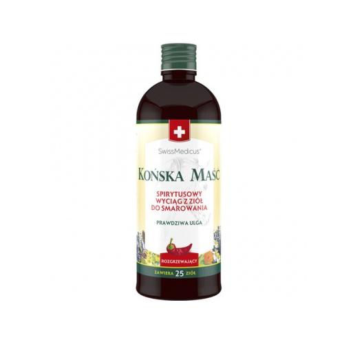 Zdjęcie produktu - HERBAMEDICUS Maść końska spirytusowy wyciąg z zi&oacute;ł, rozgrzewająca - 400 ml (13214)
