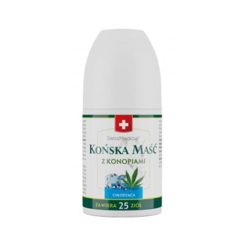 Zdjęcie produktu - HERBAMEDICUS Roll-on Końska maść z konopiami chłodząca, 90ml