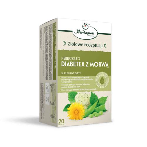 Zdjęcie produktu - Herbatka fix Diabetex z Morwą, 20x1,5g
