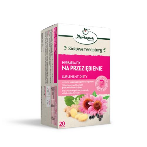 Zdjęcie produktu - HERBAPOL Herbatka fix Na przeziębienie, 20 saszetek