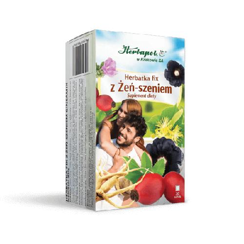 Zdjęcie produktu - HERBAPOL Herbatka Fix z Żeń-szeniem, 20x3g