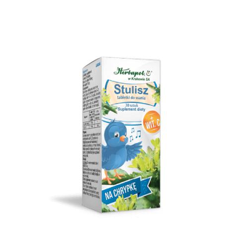 Zdjęcie produktu - HERBAPOL STULISZ tabletki do ssania na chrypkę, 30tabl.