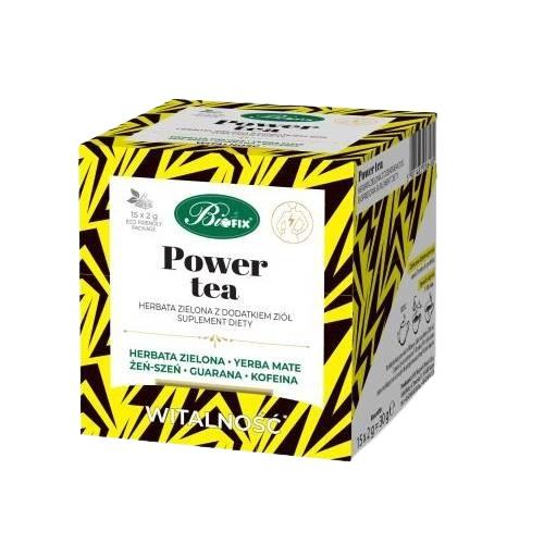 Zdjęcie produktu - BiFix Power Tea Herbata zielona z dodatkiem zi&oacute;ł, 15x2g