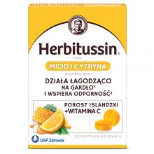 Zdjęcie produktu - Herbitussin Mi&oacute;d i Cytryna, 12 pastylek do ssania