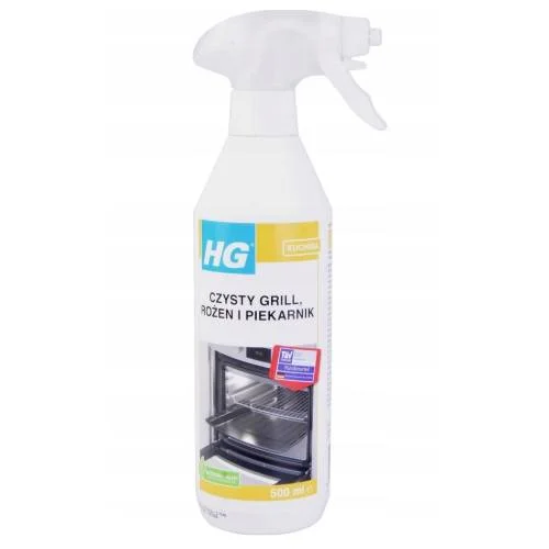 Zdjęcie produktu - HG Czysty grill, rożen i piekarnik Środek do usuwania tłuszczu, 500 ml