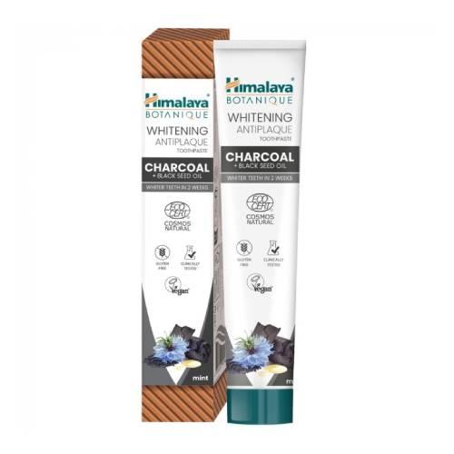 Zdjęcie produktu - HIMALAYA Botanique Wybielająca pasta do zęb&oacute;w z węglem aktywnym i olejem z czarnuszki, 75ml
