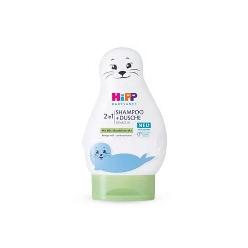 Zdjęcie produktu - HiPP Babysanft Sensitive Żel do mycia do ciała i włos&oacute;w Foka, 200ml