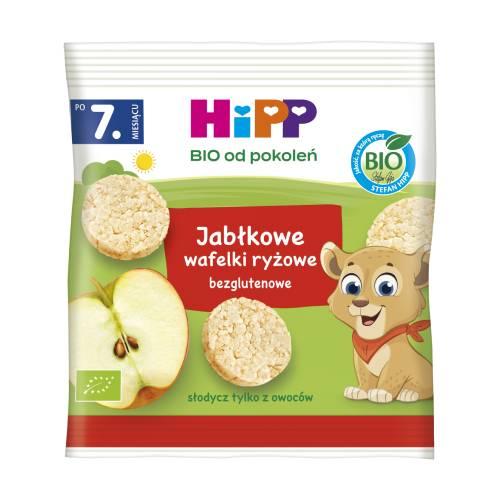 Zdjęcie produktu - HiPP BIO Jabłkowe wafelki ryżowe bezglutenowe po 7. miesiącu, 30 g