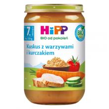 Zdjęcie produktu - HiPP Kuskus z warzywami i kurczakiem BIO, 220 g 