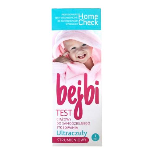 Zdjęcie produktu - Home Check Test ciążowy Bejbi Ultraczuły strumieniowy, 1 szt.