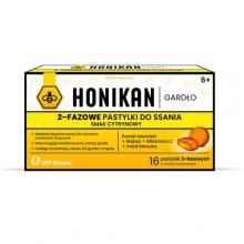 Honikan Gardło Pastylki do ssania smak cytrynowy, 16szt.