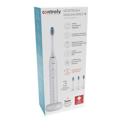 Zdjęcie produktu - HYDREX Szczoteczka soniczna Controly Daily II biała