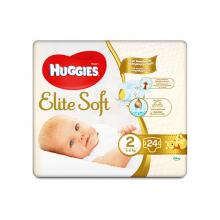 HUGGIES Elite Soft Newborn 2 Pieluchy 4-6 kg, 24 sztuki