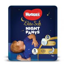 HUGGIES Elite Soft Night Pants 5 Majtki nocne 12-17kg, 17 sztuk