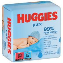 HUGGIES Pure Chusteczki nawilżane - 3x56szt.