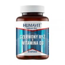 Zdjęcie produktu - HUMAVIT Czerwony Ryż + Witamina D3, 30kaps.