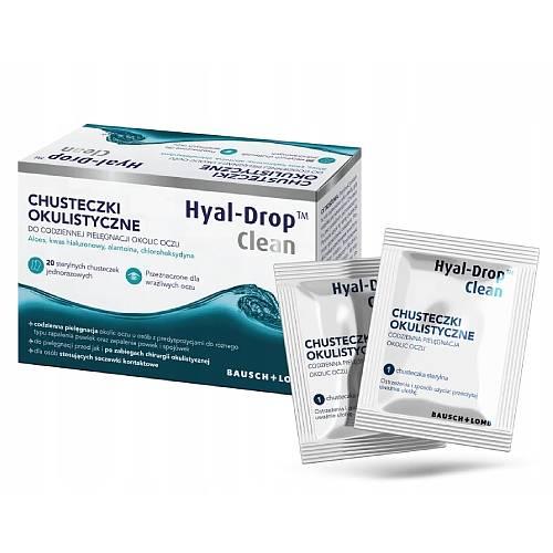 Zdjęcie produktu - Hyal-Drop Clean Chusteczki okulistyczne, 20 szt. - oczyszczanie i higiena oczu
