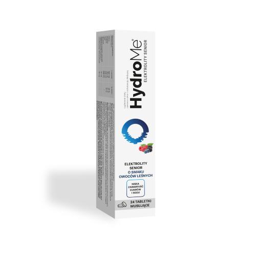 Zdjęcie produktu - HydroMe Elektrolity Senior owoce leśne, 24tabl. mus.