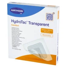 Zdjęcie produktu - HydroTac Comfort Transparent Opatrunek Żelowy, Jałowy 12,5x12,5cm, 10 szt