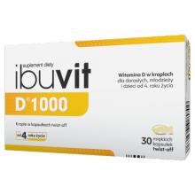 Zdjęcie produktu - Ibuvit D 1000 Krople w kapsułkach twist-off - 30 kapsułek