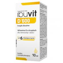 Zdjęcie produktu - Ibuvit D 600 krople doustne - 10 ml USZKODZONE KARTONOWE OPAKOWANIE