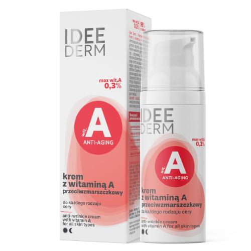 Zdjęcie produktu - IDEE DERM Przeciwzmarszczkowy krem z witaminą A, 50ml