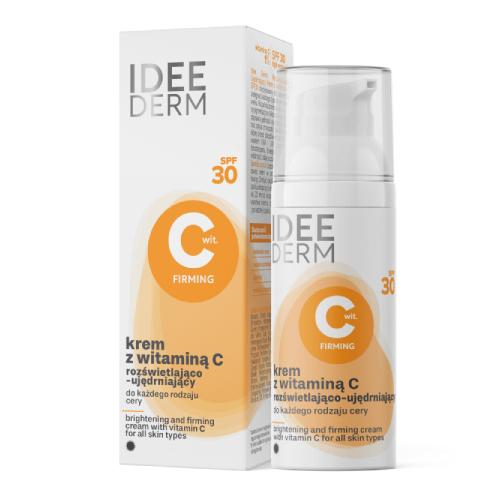 Zdjęcie produktu - IDEE DERM Rozświetlająco-ujędrniający krem z witaminą C SPF 30, 50ml