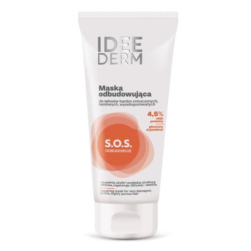 Zdjęcie produktu - Idee Derm Maska odbudowująca do włos&oacute;w wysokoporowatych, 200 ml