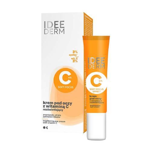 Zdjęcie produktu - Idee Derm Rozświetlający krem pod oczy z witaminą C dla każdego typu cery, 15 ml