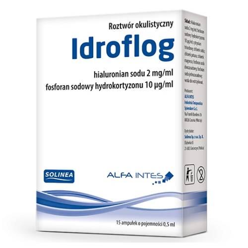 Zdjęcie produktu - Idroflog roztw&oacute;r okulistyczny na zesp&oacute;ł suchego oka, 15 amp. x 0,5 ml