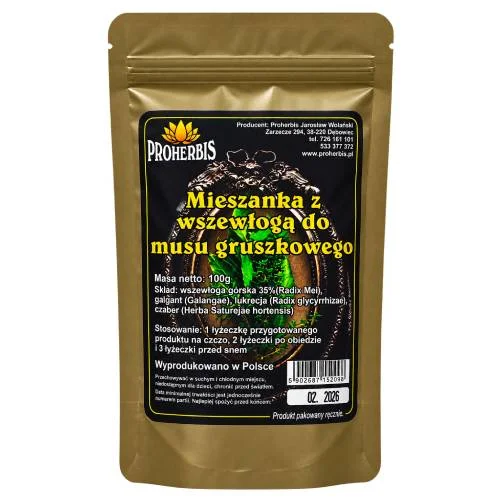 Miniaturka artykułu - Proherbis Mieszanka z wszewłogą do musu gruszkowego, 100 g