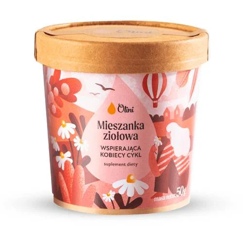 Miniaturka artykułu - Olini Mieszanka ziołowa wspierająca kobiecy cykl, 50 g