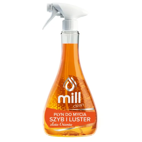 Miniaturka artykułu - Mill Clean Płyn do mycia szyb i luster Złoto Orientu, 555 ml
