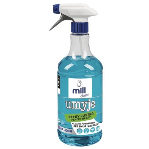 Miniaturka artykułu - Mill Clean Umyje Płyn do szyb luster i blat&oacute;w, 1 l