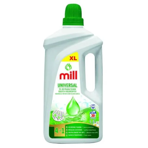 Miniaturka artykułu - Mill Żel do prania tkanin białych i kolorowych, 1,5 l