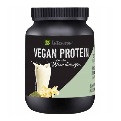 Zdjęcie produktu - Intenson Białko Vegan protein o smaku waniliowym, 600g KR&Oacute;TKA DATA 30.09.2026