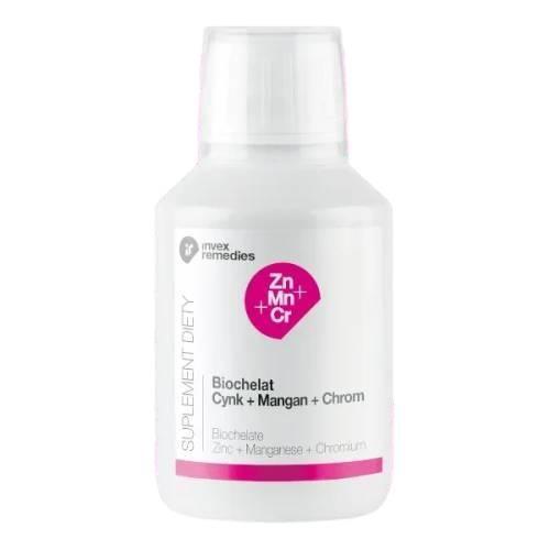 Zdjęcie produktu - INVEX REMEDIES BIOCHELAT Cynk + Mangan + Chrom, 150 ml