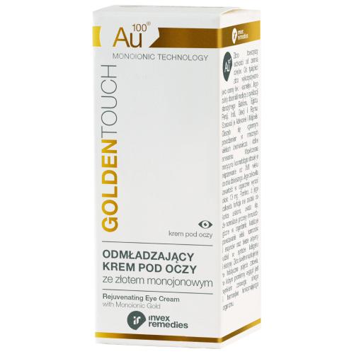 Zdjęcie produktu - INVEX REMEDIES GOLDEN TOUCH Odmładzający krem pod oczy ze złotem monojonowym Au100, 15 ml