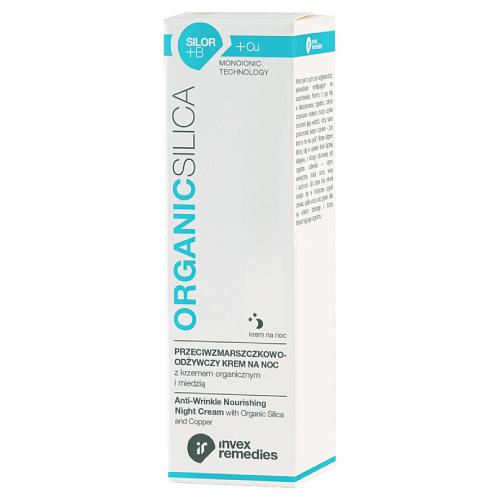 Zdjęcie produktu - INVEX REMEDIES ORGANIC SILICA Silor+B+Cu Przeciwzmarszczkowo-odżywczy krem na noc z krzemem organicznym i miedzią, 30 ml